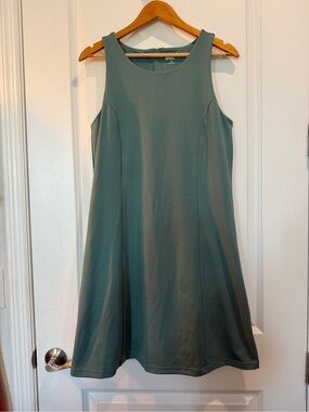 Lands' End Active Tank Dress Built-In Shorts Sage Green Women's Medium
